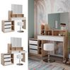 Schminktisch Anja Weiß/Sonoma 139.8 cm mit Hocker Vicco Bild 2