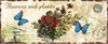 HTI-Living Gartenbank Gartenbank Flowers and Plants Metall creme mit Motiv Sitzfläche (1x Gartenbank Flowers and Plants aus Metall) Bild 2
