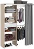 Parisot Kleiderschrank mit Vorhang Bari in Akazie und grau 143 cm Bild 4