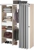 Parisot Kleiderschrank mit Vorhang Bari in Akazie und grau 143 cm Bild 2