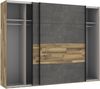 FORTE Ricciano Kleiderschrank, Holzwerkstoff, Braun/Grau, 269,9 x 210,5 x 61,2 cm Bild 4