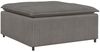 vidaXL Modulares Sofa mit Fußhocker Kissen Cordstoff Hellgrau 3321227 Bild 4