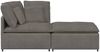 vidaXL Modulares Sofa mit Fußhocker Kissen Cordstoff Hellgrau 3321227 Bild 5