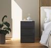 rauch Nachtkommode Flipp, mit 3 Schubladen und Soft-Close-Funktion, Oberboden und Front Glas Bild 5