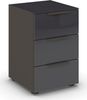 rauch Nachtkommode Flipp, mit 3 Schubladen und Soft-Close-Funktion, Oberboden und Front Glas Bild 4