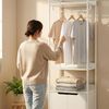 Standgarderobe Jässaatka mit Schrank 200x61x40 cm Grau [en. casa] Bild 2