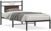 vidaXL Bettgestell ohne Matratze Braun Eiche 90x200 cm Holzwerkstoff 4106834 Bild 2