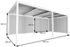 Mendler 'HWC-L41' Pergola mit 3 Seitenwände, Metall anthrazit, 3x6 m Bild 3