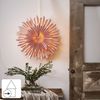 Leuchtstern 'Crystal' aus Papier, rosa, Ø 50cm Bild 3
