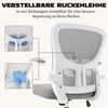 Durrafy Bürostuhl Ergonomischer Bürostuhl,Schreibtischstuhl mit klappbaren Armlehnen (Höhenverstellbarer Drehstuhl mit Wippfunktion bis 130°,Computerstuhl mit verstellbarer Lendenwirbelstütze und leisen Rollen), Chefsessel mit 150 kg Tragfähigkeit Bild 3