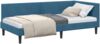 vidaXL Eckbettgestell mit Kopfteil Blau 90 cm x 190 cm Samt 42016215 Bild 2