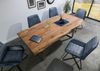 Baumtisch Sheesham 220x100x77 natur gebeizt / U-Beine silber matt FREEFORM 5 Bild 2