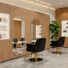 BarberPub Wandspiegel mit Beleuchtung, Ganzkörperspiegel mit Aluminiumrahmen, Großer Spiegel mit Ablage, Touch-Schalter, 3 Lichtfarben Dimmba, J6270 (Weiß-Gold) Bild 2