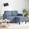 vidaXL 2-Sitzer-Sofa mit Chaiselongue L-Form Blau 125 cm Leinen 4107079 Bild 2
