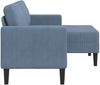 vidaXL 2-Sitzer-Sofa mit Chaiselongue L-Form Blau 125 cm Leinen 4107079 Bild 4