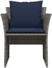 vidaXL Gartenstuhl mit Fußhocker Grau Poly Rattan 368623 Bild 5