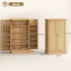 HOMCOM Hochschrank Vitrinenschrank mit Rattanoptik, 12 Gewürzfächern (Küchenschrank, 1-St, Küchenbuffet) für Wohnzimmer, Küche 60 x 30 x 104 cm Bild 3