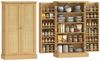 HOMCOM Hochschrank Vitrinenschrank mit Rattanoptik, 12 Gewürzfächern (Küchenschrank, 1-St, Küchenbuffet) für Wohnzimmer, Küche 60 x 30 x 104 cm Bild 2