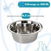 Standard Edelstahl Napf 16,5 cm 800 ml Futternapf Wassernapf Hunde Katzen Hundenapf Katzennapf Freßnapf Ersatznapf Rostfrei Bild 2