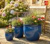 Teramico Blumentopf Keramik Pflanzgefäß "Bavaria Tall" Royal Blau – Ø 37cm (1 St), Frostfest, UV-Fest Bild 2