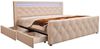 HOME DELUXE Polsterbett inkl. Matratze und Topper VELARA - 140 x 200 cm Beige Bild 2