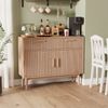 FUROKOY Sideboard Kommode Küchenschrank, Holzbeine (Buffetschrank mit 2 Türen und 2 Stauraum Schubladen), für Schlafzimmer, Wohnzimmer, Flur, 100 x 35 x 80 cm Bild 3