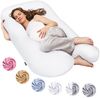 SMOOTHY XXL Schwangerschaftskissen Seitenschläferkissen, Lagerungskissen, Baby-Kissen & Stillkissen in U-Form mit abnehmbarem & waschbarem Bezug aus 100% Baumwolle (Classic XXL, 150x80 cm, Weiß) Bild 2
