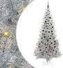 vidaXL Weihnachtsbaum mit 300 LEDs mit Ständer Silber 240 cm PET 3396693 Bild 2