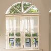 BTTO V&G Scheibengardine Bistrogardine,Kurz Gardinen mit Quasten,Kleines Fenstervorhang Küche, halbtransparent, Retro Kurzvorhang für Küche Cafe Bad Schlafzimmer Bild 3