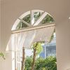 BTTO V&G Scheibengardine Bistrogardine,Kurz Gardinen mit Quasten,Kleines Fenstervorhang Küche, halbtransparent, Retro Kurzvorhang für Küche Cafe Bad Schlafzimmer Bild 4