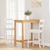 vidaXL Barhocker 2 Stk. Weiß Massivholz Gummibaum 4102561 Bild 3