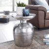 Wohnling Design Beistelltisch DELIA 36,5 x 46 x 36,5 cm Aluminium Dekotisch orientalisch rund, Silber Bild 3