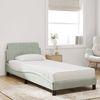 vidaXL Bett mit Matratze "Dover" Hellgrau 80x200 cm Samt 3208291 Bild 3