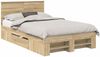 vidaXL Bettrahmen mit Kopfteil Sonoma-Eiche 137 x 203 cm Holzwerkstoff 3408769 Bild 2