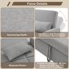 Merax Schlafsofa Multifunktionale Klapp-Sofa-Bett, Verstellbares Rückenteil Sofa, Ideal für kleine Wohnungen und Studentenwohnheime, grau Bild 5