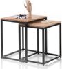 Satztisch >Samuele< in Asteiche geölt aus Metall - 50x48x40cm (BxHxT) Bild 2