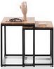 Satztisch >Samuele< in Asteiche geölt aus Metall - 50x48x40cm (BxHxT) Bild 3