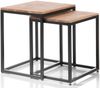 Satztisch >Samuele< in Asteiche geölt aus Metall - 50x48x40cm (BxHxT) Bild 4