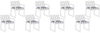 Set mit 8 Sitzkissen Streifenmuster SASSARI 46 x 46 cm Marineblau Bild 4