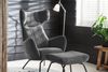 KAWOLA Sessel LOTTE Ohrensessel velvet stone mit Hocker 117 x 82 x 79 cm Bild 4