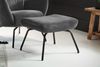KAWOLA Sessel LOTTE Ohrensessel velvet stone mit Hocker 117 x 82 x 79 cm Bild 5