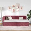 vidaXL Eckbettgestell Weinrot 90 x 200 cm Stoff 42016498 Bild 4
