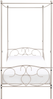 Himmelbett Metall SORMERY 90x200 cm Hellbeige Bild 4