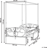 Himmelbett Metall SORMERY 90x200 cm Hellbeige Bild 2