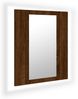 LED-Spiegelschrank Braun Eichen-Optik 40 x 12 x 45 cm Holzwerkstoff Bild 2