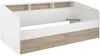 Vente-unique - PAULETTE Bett Holz, Platte BeigeWeiß - B 112,7 cm x H 81,7 cm x L 203 cm Bild 3