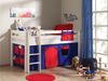 Kinderbett Karolina 210x114x106 Massivholz Weiß Textilset Domino Bild 2