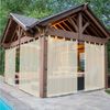 Rosnek Gardine Gaze, wasserdicht, Schlaufen, für Patio Lawn Garden Home Dekoration, (2 St), H×B: 213×132,243×132,274×132 Bild 2