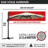 BRAST Alu Sonnenschirm Ampelschirm Ø360cm Beige + Schützhülle UV-Schutz 80+ wasserabweisend mit Kurbelvorrichtung drehbar schwenkbar & höhenverstellbar Bild 2