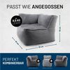 Lumaland Modulares Eckteil rechts - Cord-Reihe | Indoor Sitzsack mit Softer Struktur, ideal Sofa Modulen & zum Pouf | Bean Bag mit Füllung - für Wohnzimmer & Co. - 81 x 81 x 70 cm Bild 3